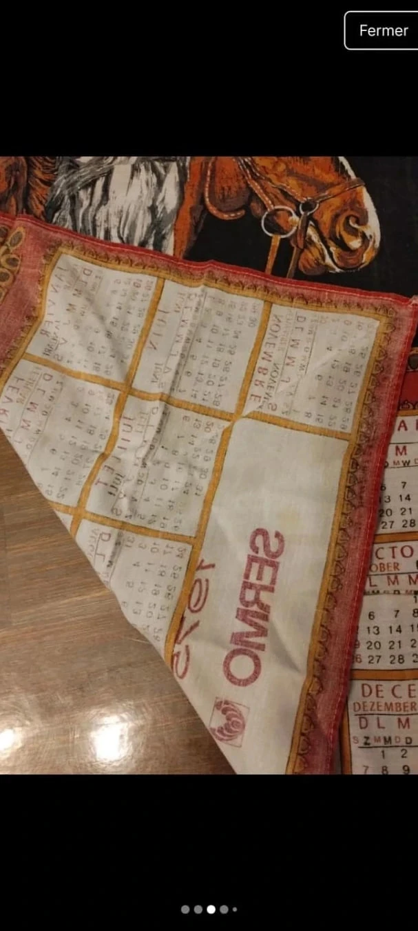 Calendario publicitario 1975 SERMO de tela para caballos – photo 3